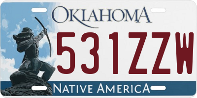 OK license plate 531ZZW