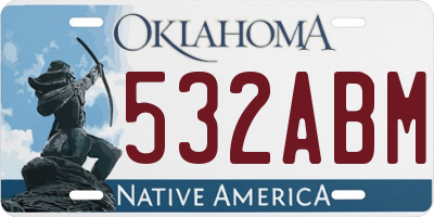 OK license plate 532ABM