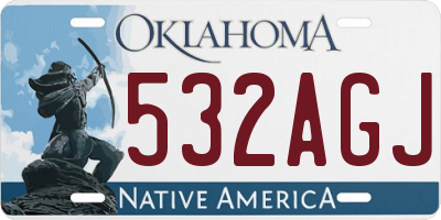 OK license plate 532AGJ