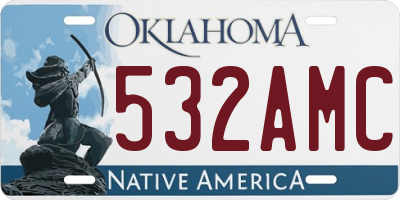 OK license plate 532AMC