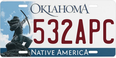 OK license plate 532APC