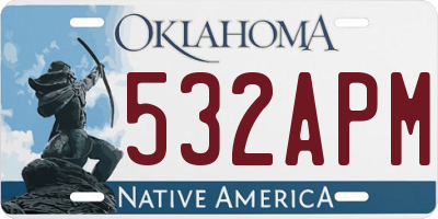 OK license plate 532APM