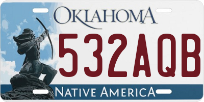 OK license plate 532AQB