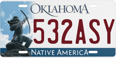 OK license plate 532ASY