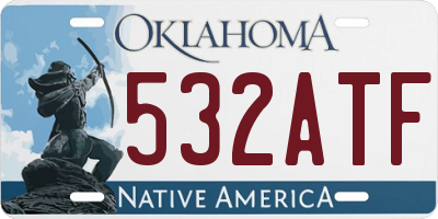 OK license plate 532ATF
