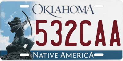 OK license plate 532CAA