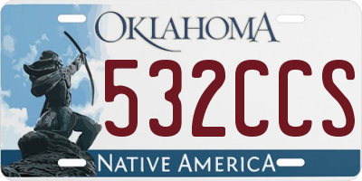 OK license plate 532CCS