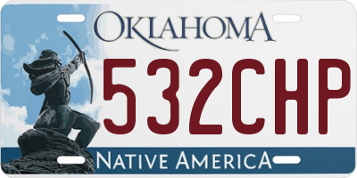 OK license plate 532CHP