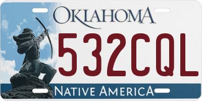 OK license plate 532CQL