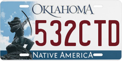 OK license plate 532CTD