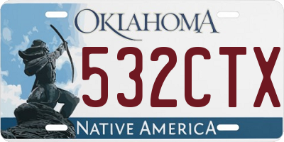 OK license plate 532CTX