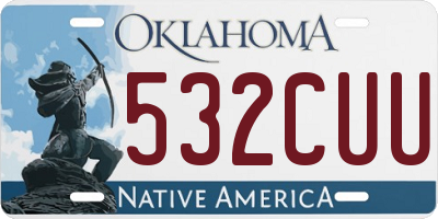 OK license plate 532CUU