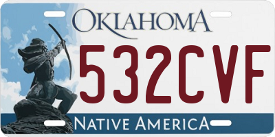 OK license plate 532CVF