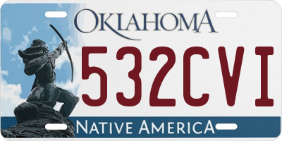 OK license plate 532CVI
