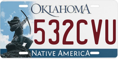 OK license plate 532CVU