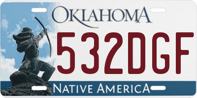 OK license plate 532DGF
