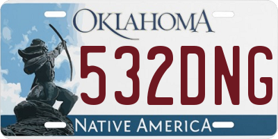 OK license plate 532DNG
