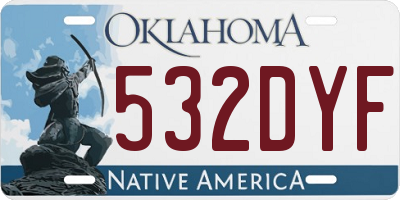 OK license plate 532DYF