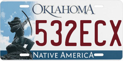OK license plate 532ECX