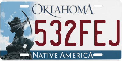 OK license plate 532FEJ