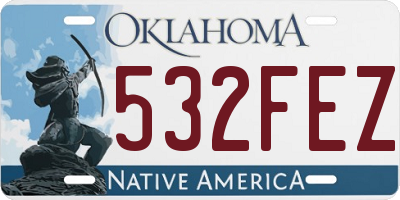 OK license plate 532FEZ
