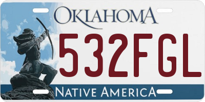 OK license plate 532FGL