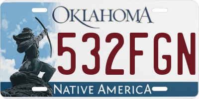 OK license plate 532FGN
