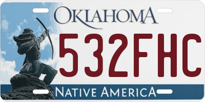 OK license plate 532FHC