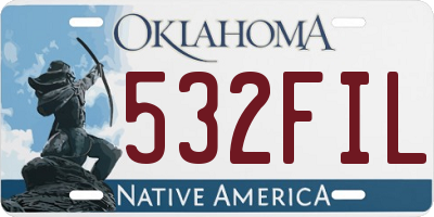 OK license plate 532FIL