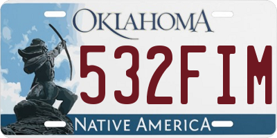 OK license plate 532FIM