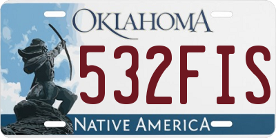 OK license plate 532FIS