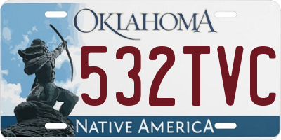 OK license plate 532TVC