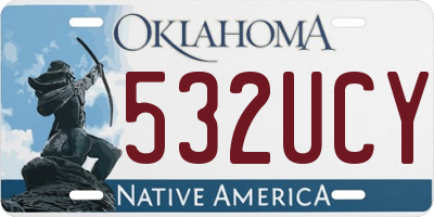 OK license plate 532UCY