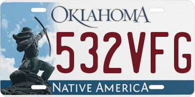 OK license plate 532VFG