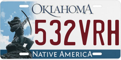 OK license plate 532VRH