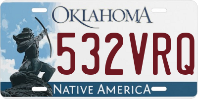 OK license plate 532VRQ