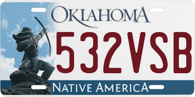 OK license plate 532VSB