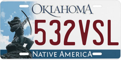 OK license plate 532VSL