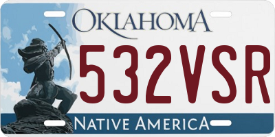 OK license plate 532VSR