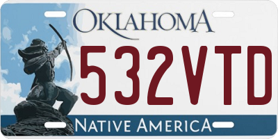 OK license plate 532VTD