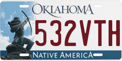 OK license plate 532VTH