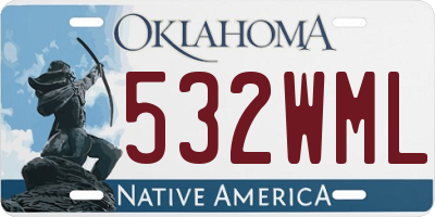 OK license plate 532WML