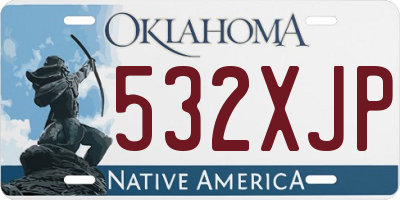 OK license plate 532XJP