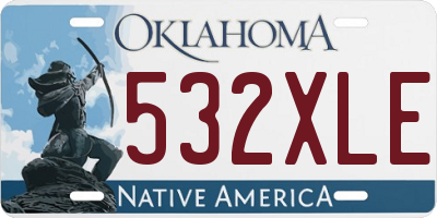 OK license plate 532XLE