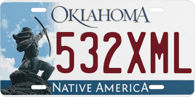 OK license plate 532XML