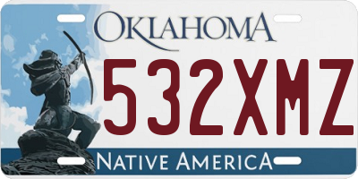 OK license plate 532XMZ