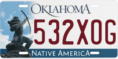 OK license plate 532XOG