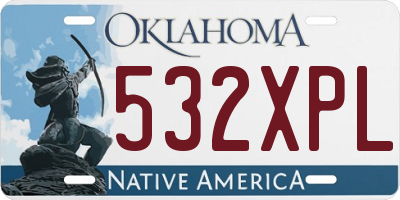 OK license plate 532XPL