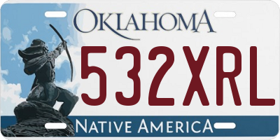 OK license plate 532XRL