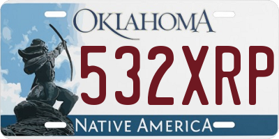 OK license plate 532XRP